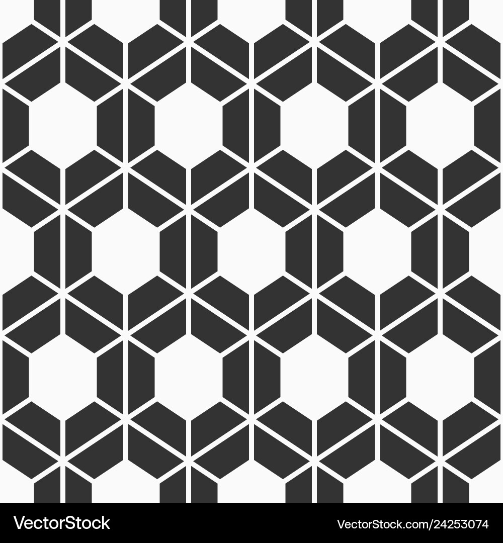 Abstract seamless pattern of bold hexagons Vector Image
