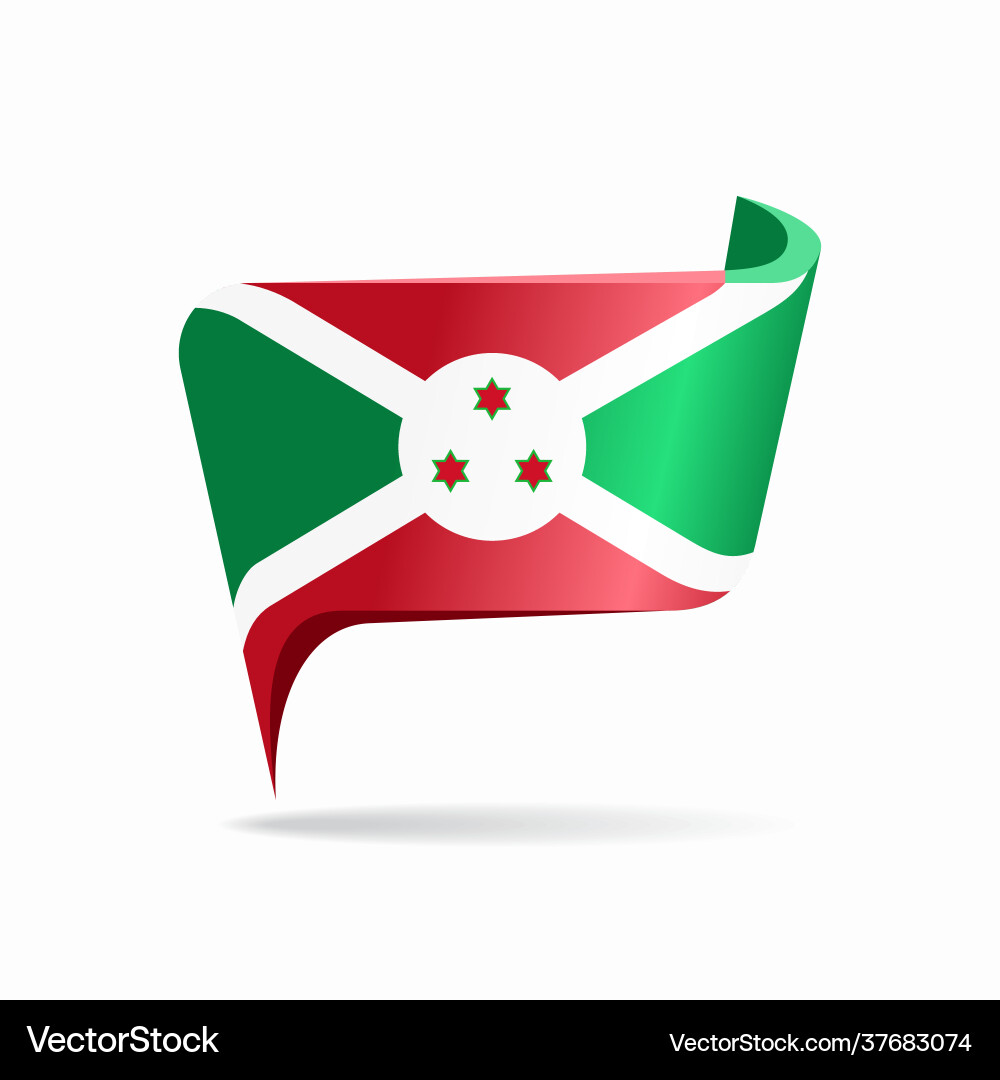 Burundian flag map pointer layout Burundian flag map pointer layout vector image
