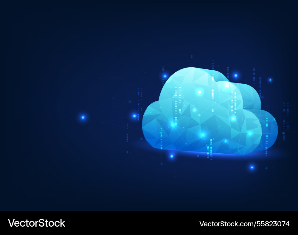 Cloud computing technology background vector image