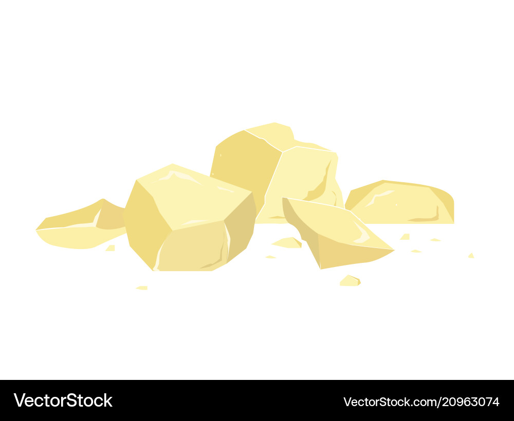 Cocoa Butter Close-Up Vector Image