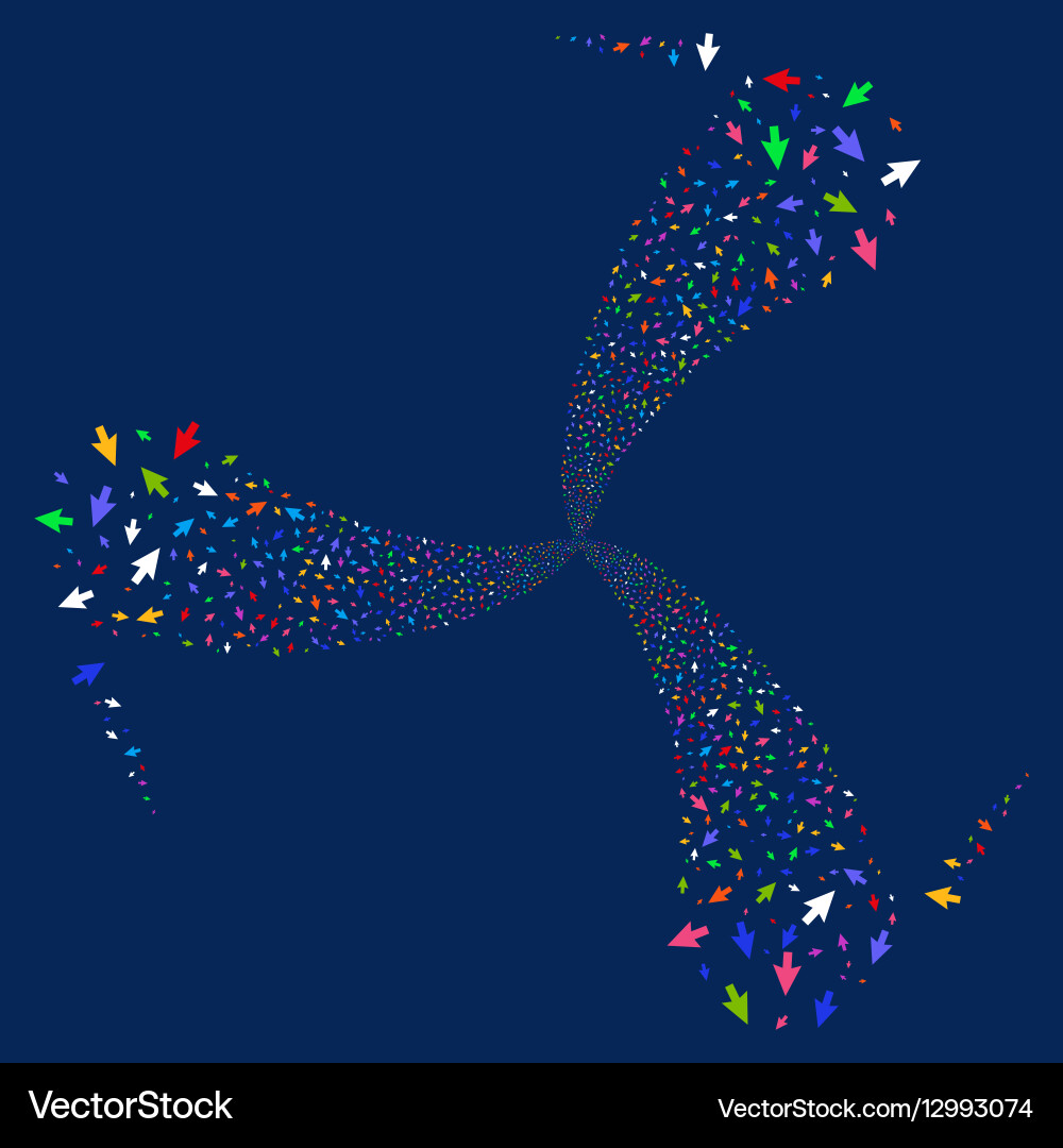 Cursor arrow fireworks swirl rotation vector image