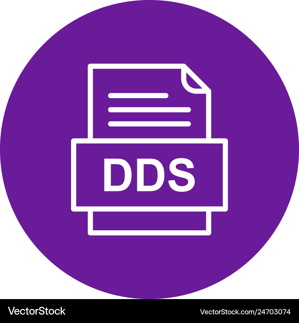 Dds file document icon Vector Image