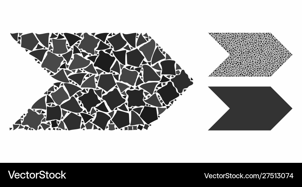 Direction arrow mosaic icon bumpy items Direction arrow mosaic icon bumpy items Vector Image