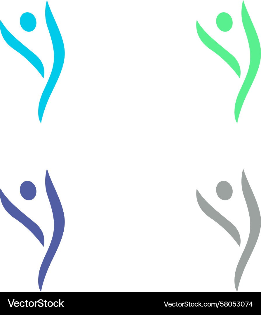 Dynamic Motion Exercise Icons Vector Image