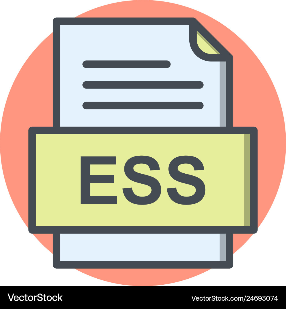 Ess file document icon vector image
