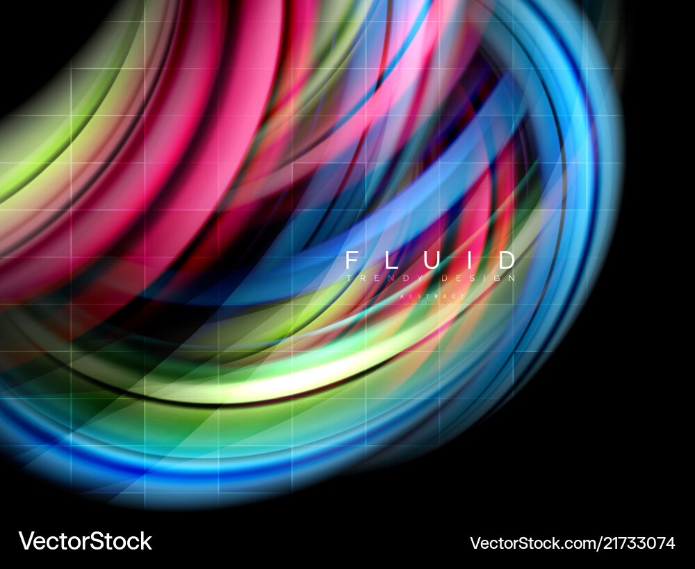 Fluid smooth wave abstract background flowing Vector Image