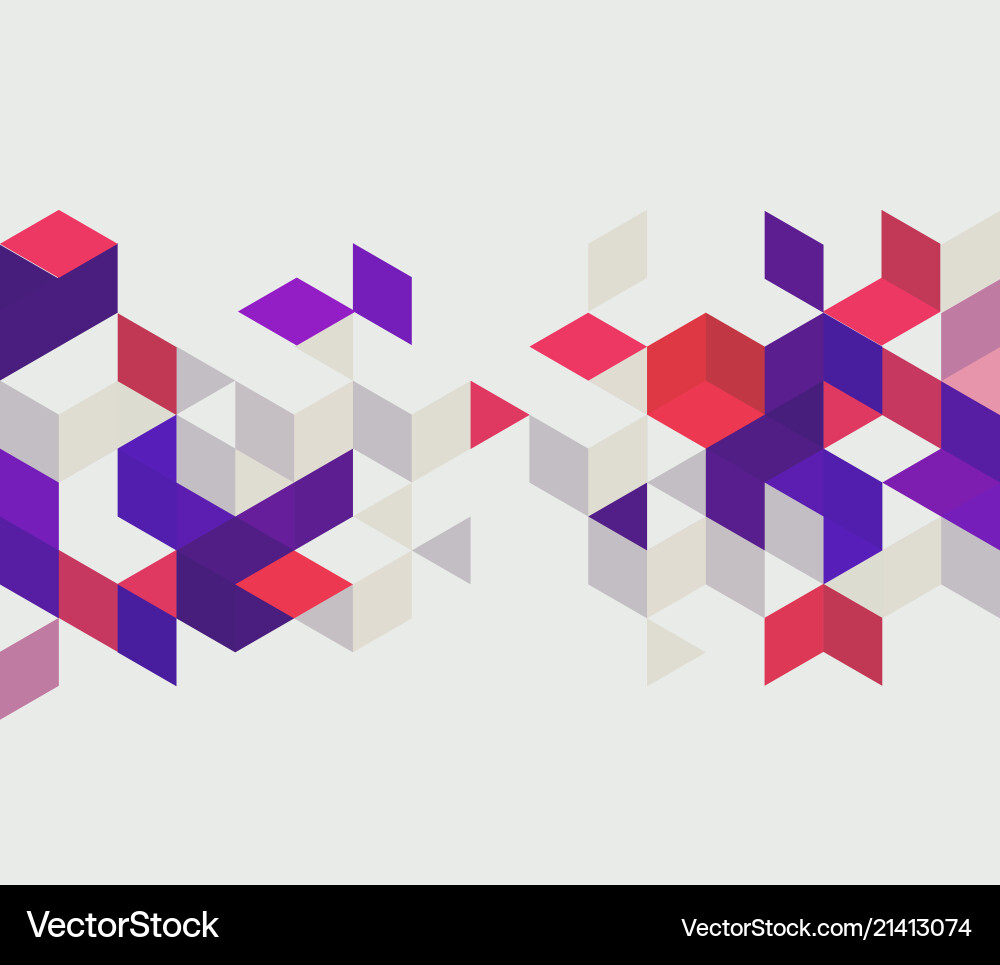 Geometric Color Cube Background vector image