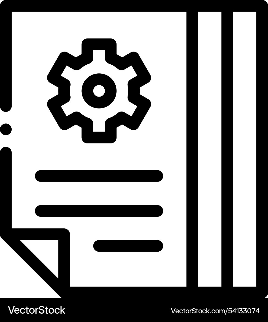 Instructions icon thin linear style design vector image