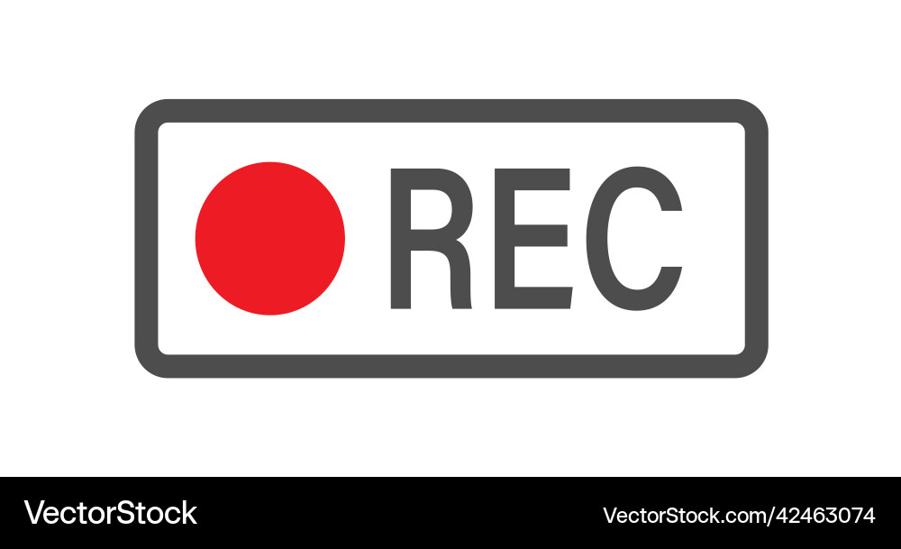 Interface icon for recording audio or video empty Vector Image