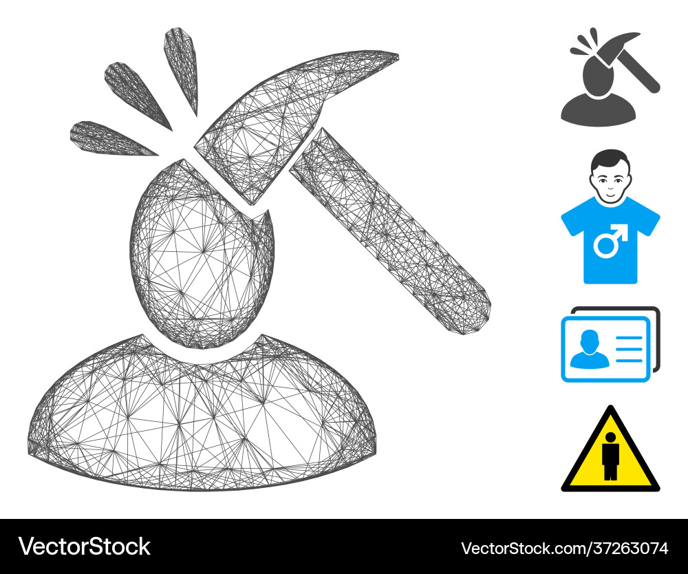 Linear user shock mesh Linear user shock mesh Vector Image