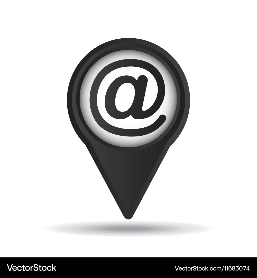 Mail social media map pointer icon Vector Image