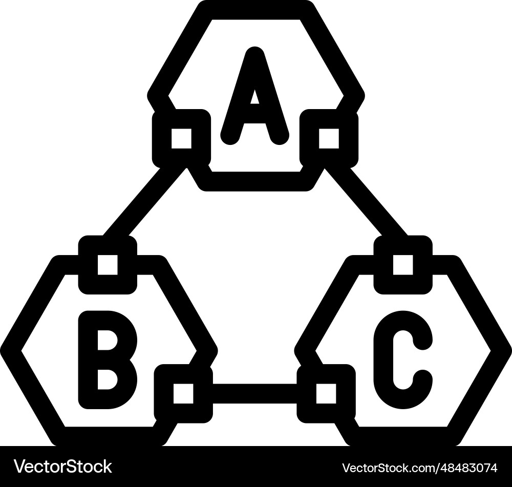 Microservices Software-Line-Symbol Vektorbild