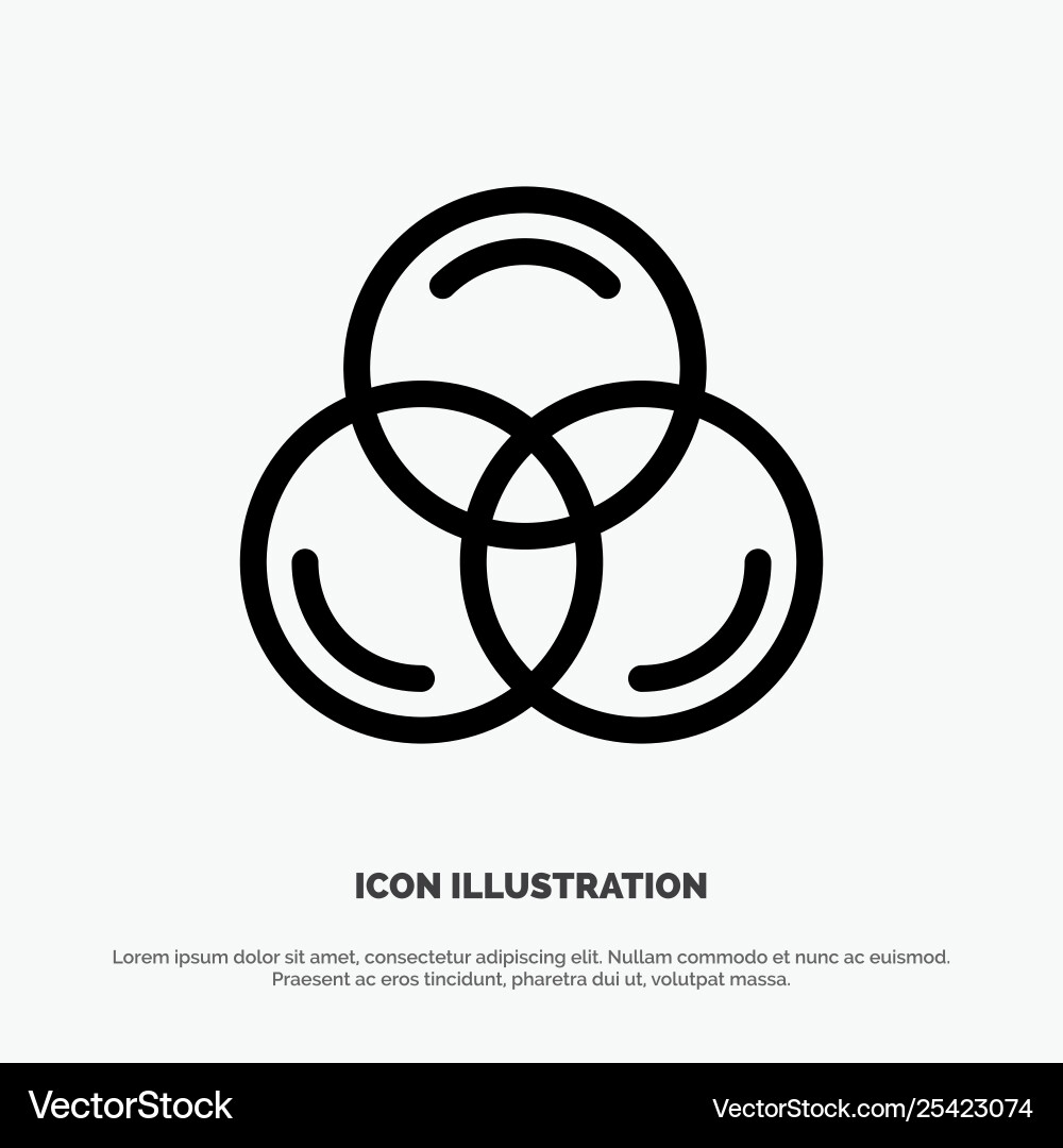 Rgb color web line icon vector image