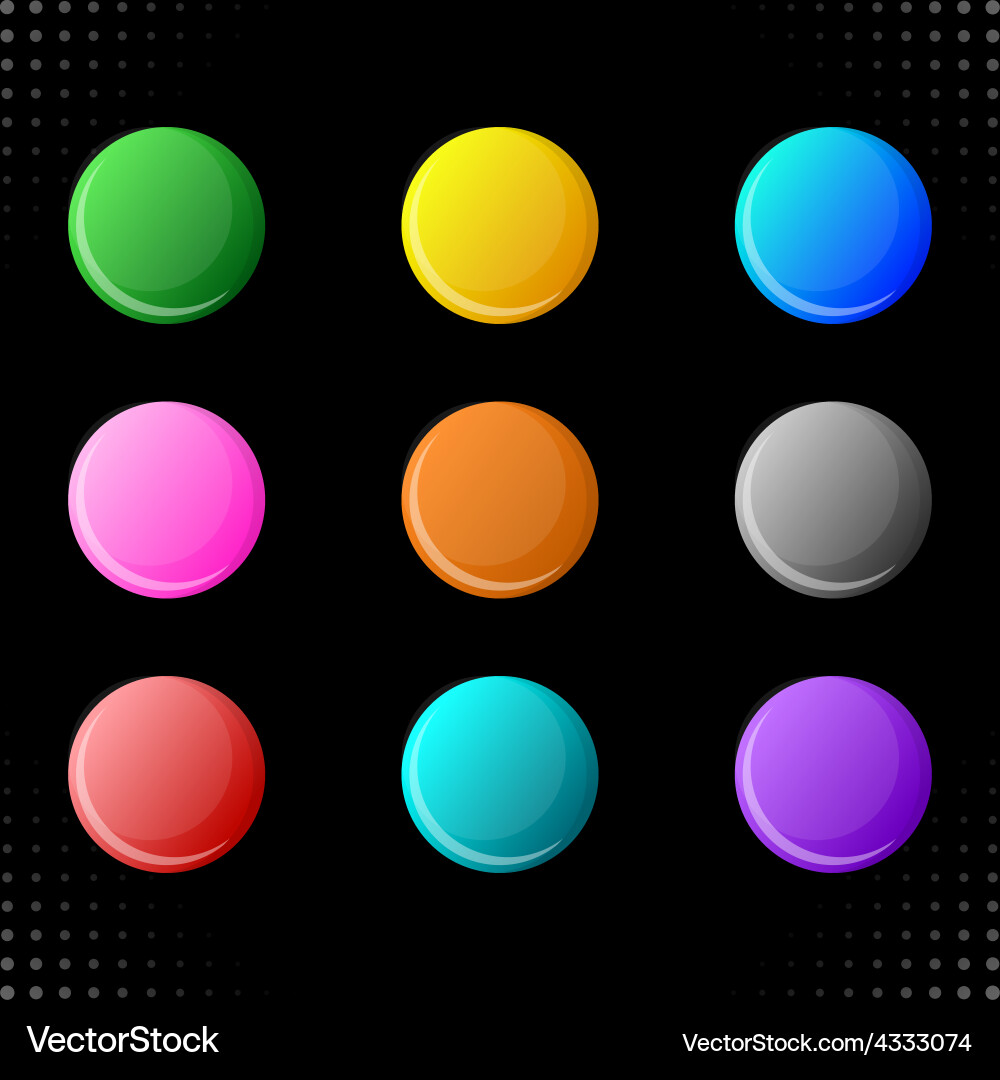 Round web buttons vector image