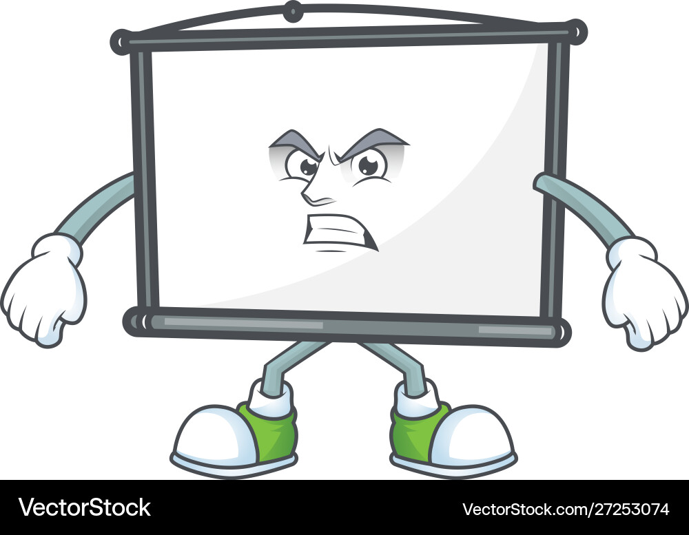 Scream empty project screen mascot for display Scream empty project screen mascot for display Vector Image