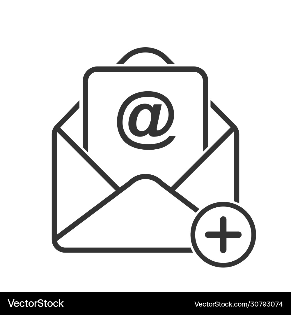 Simple mail icon add a message stock design Simple mail icon add a message stock design vector image