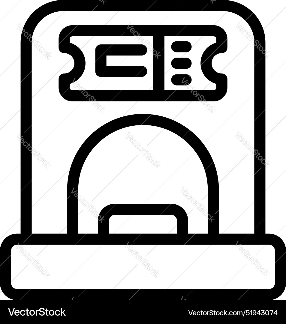 Ticket validator machine validating Ticket validator machine validating vector image