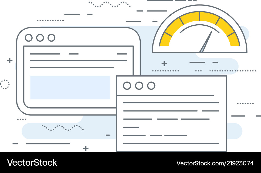 Website Load Speed Test vector image