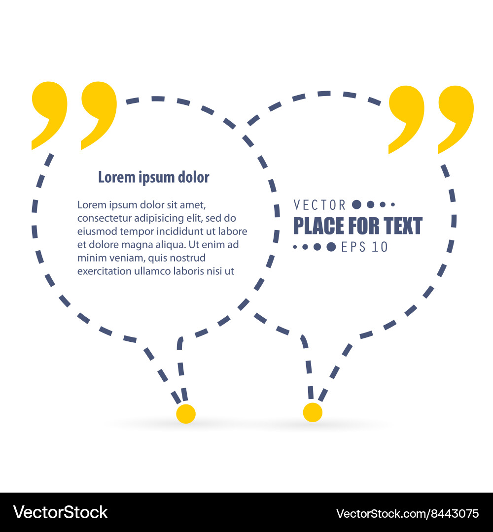 Abstract concept empty speech square quote vector image