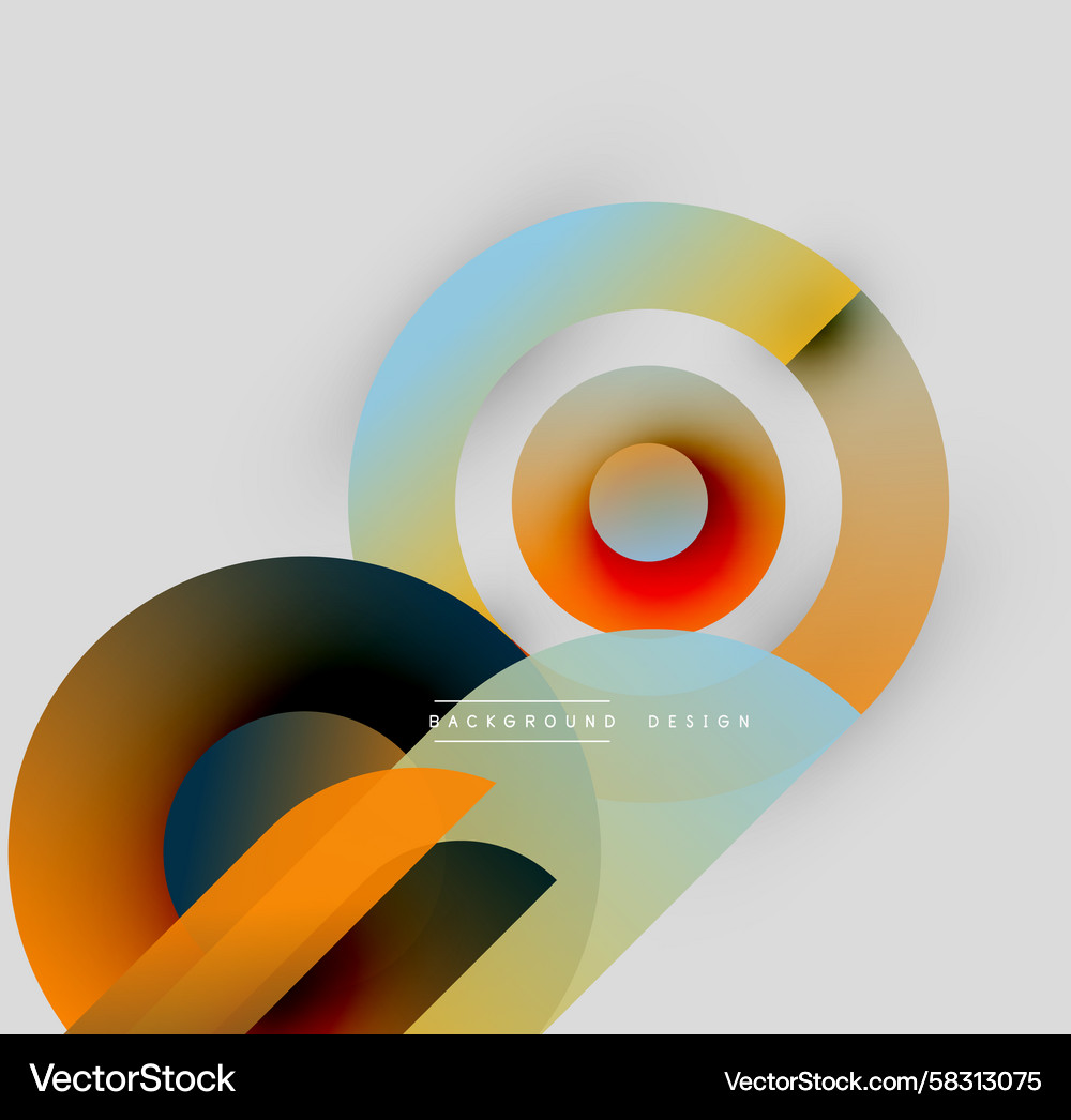 Abstract design features colorful overlapping Vector Image