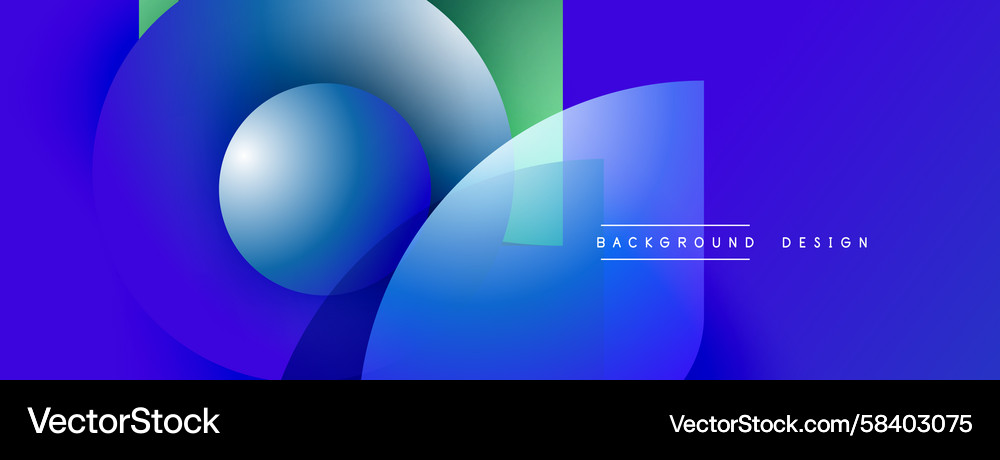 Abstract fluid shapes overlap creating vibrant Vector Image
