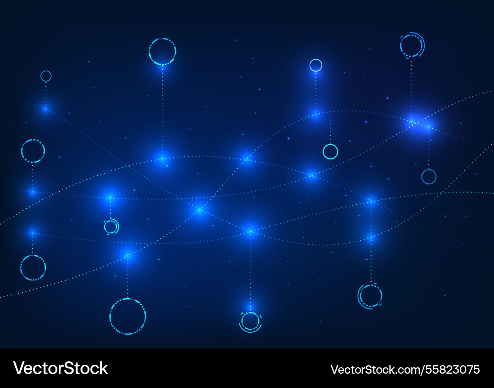 Abstract technology background overlapping vector image