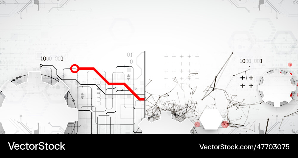 Abstract technology concept circuit board high Vector Image