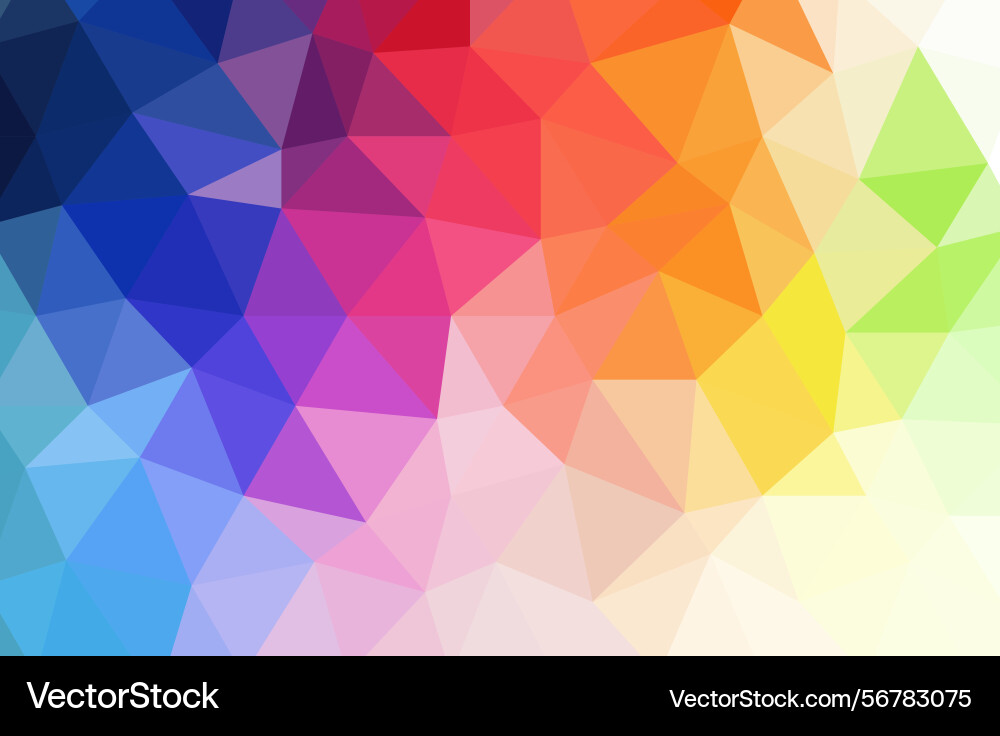 Abstract triangle mosaic gradient background vector image