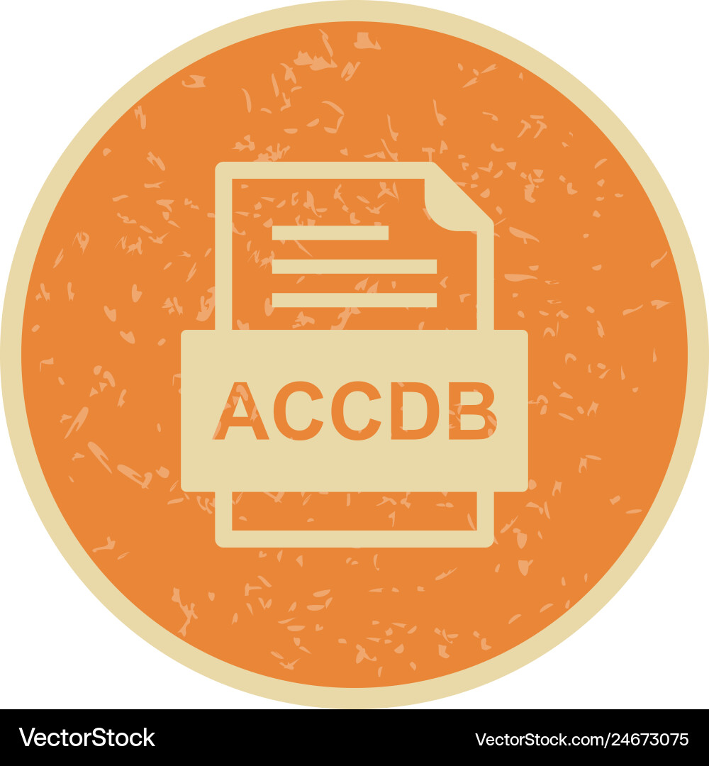 Accdb file document icon Vector Image