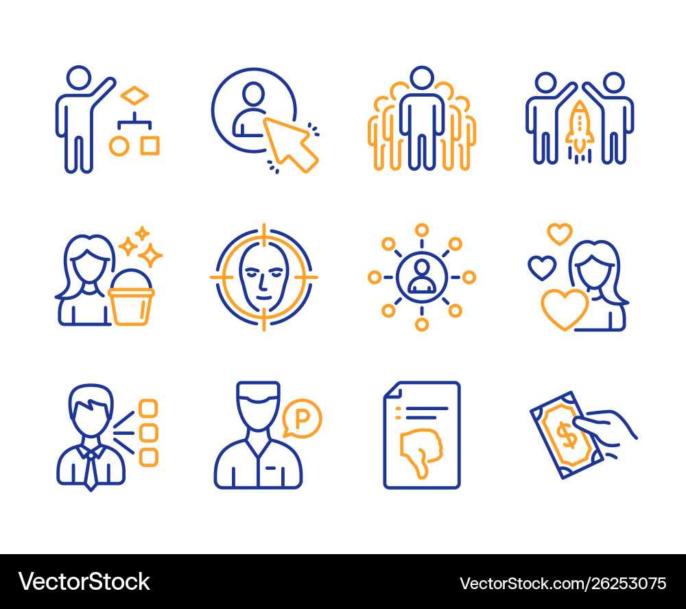 Algorithm & Group Icons vector image
