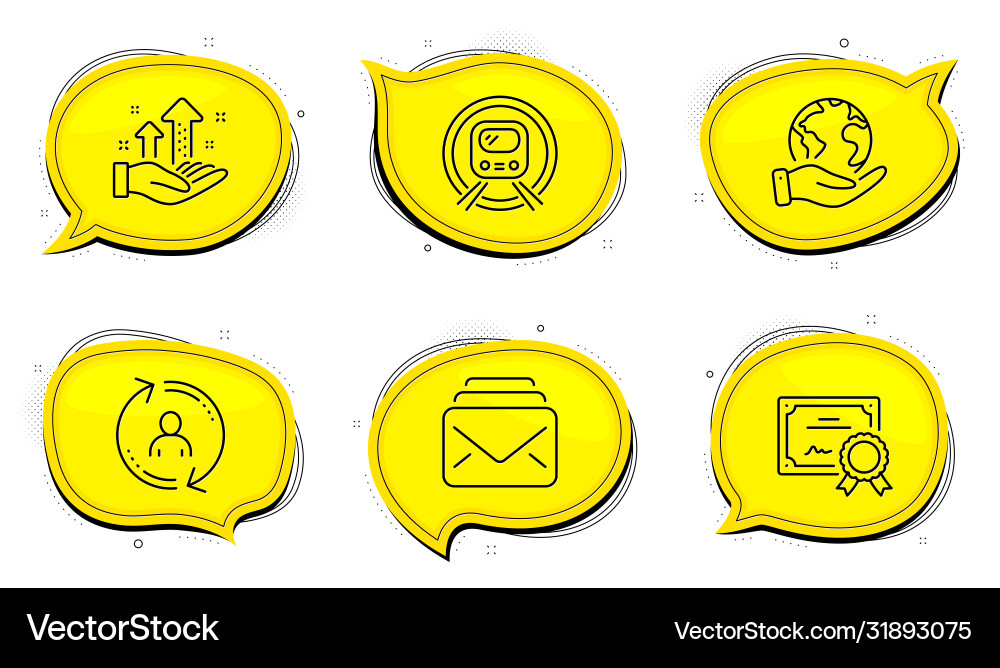 Analysis graph metro subway and user info icons Analysis graph metro subway and user info icons vector image