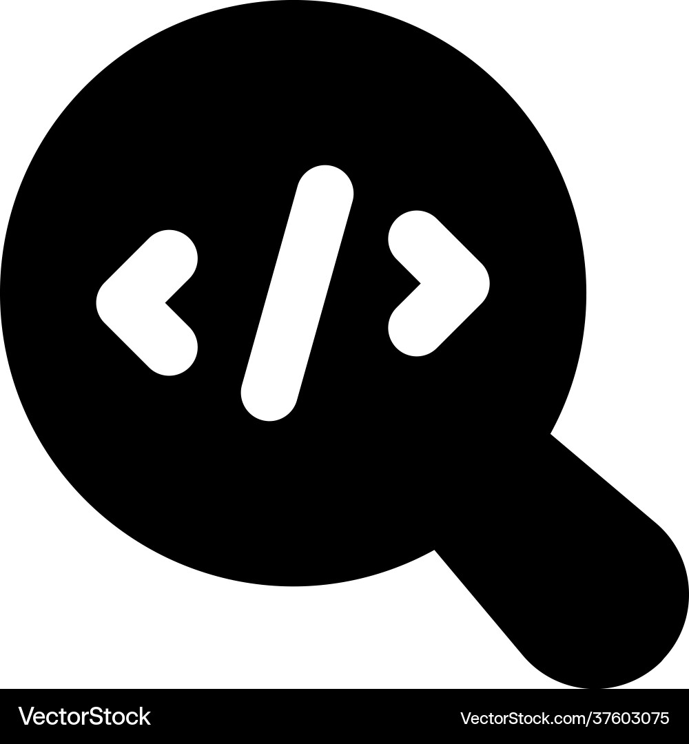 Code search Vector Image