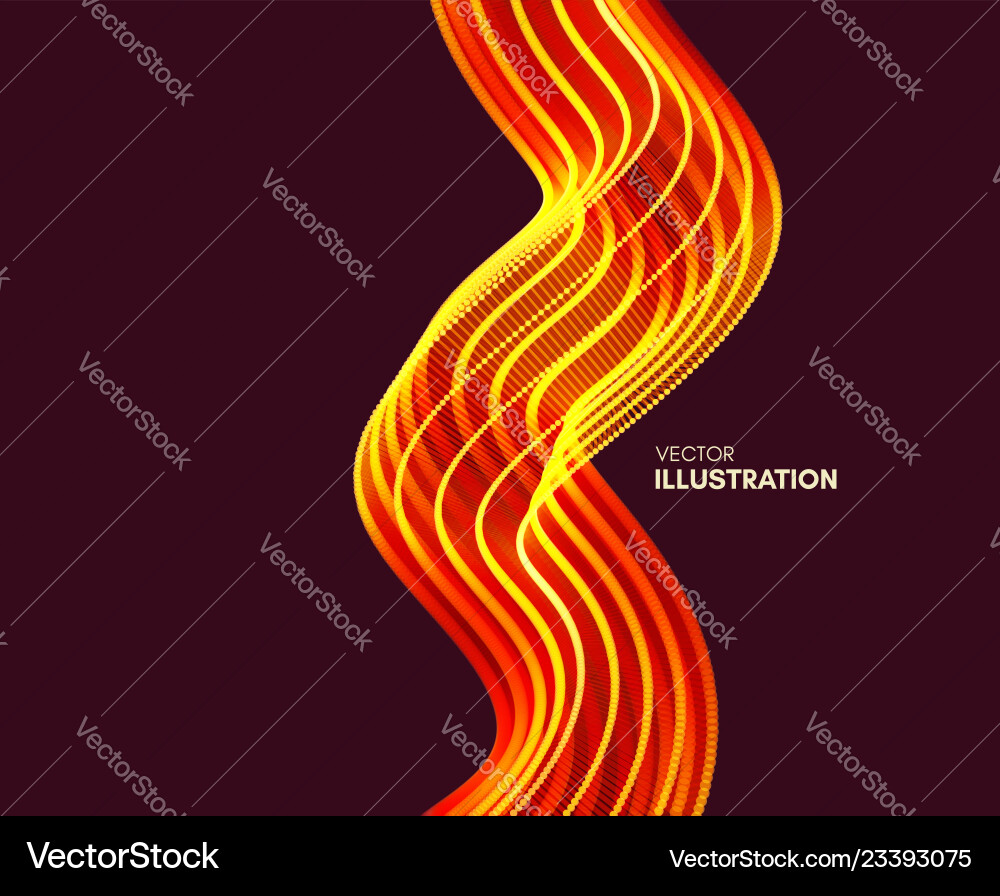 Dynamic Motion Waves - Tech Background vector image