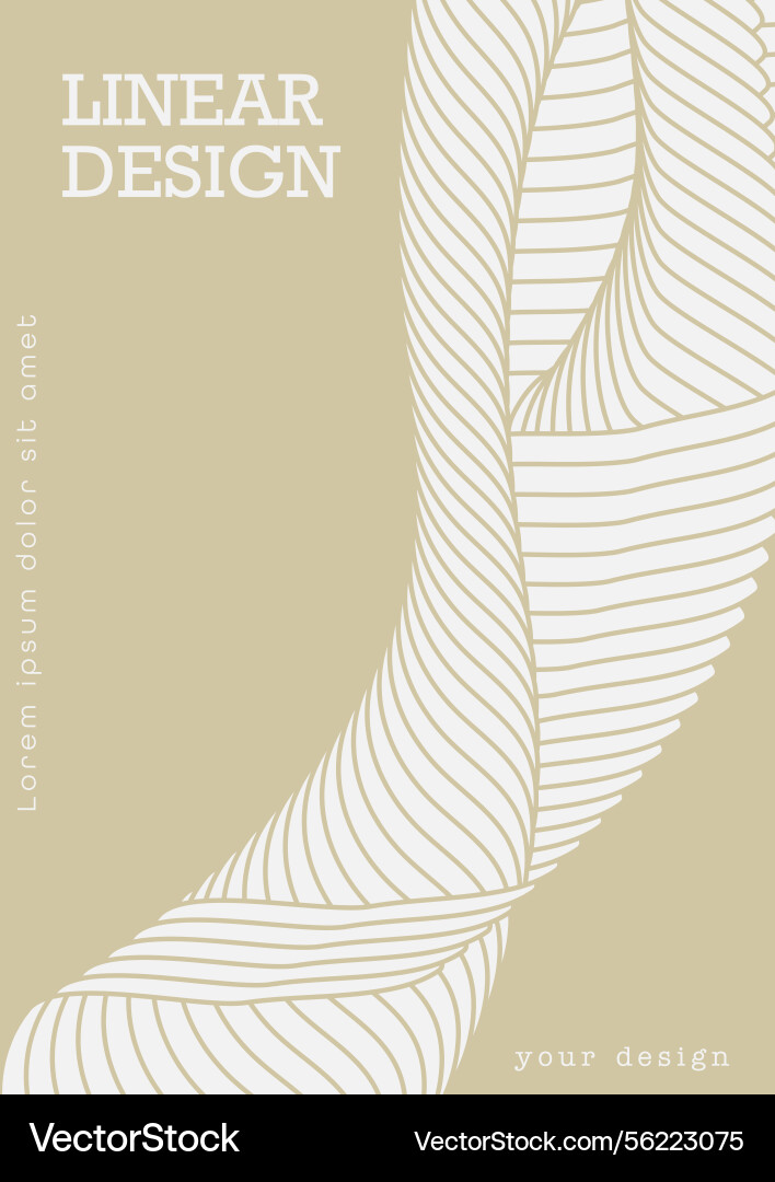 Dynamic wave wavy lines design linear Vector Image