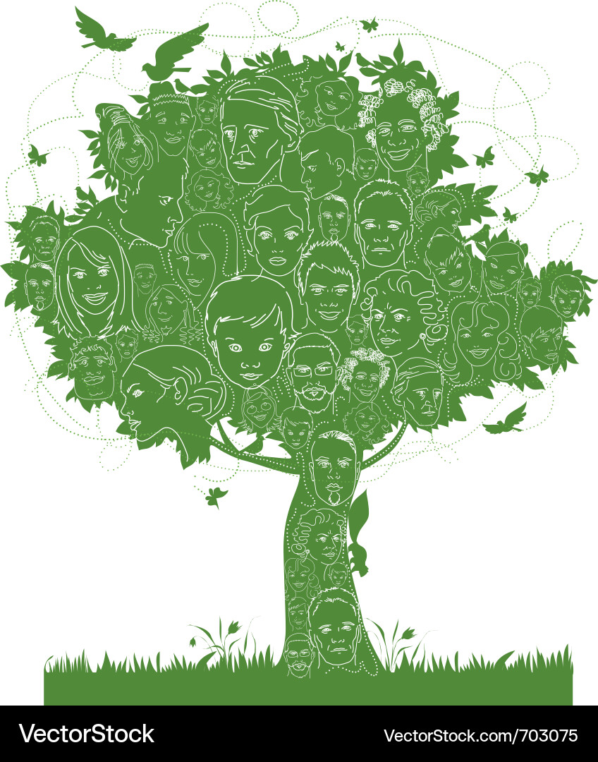 Faces of Family Vector Image