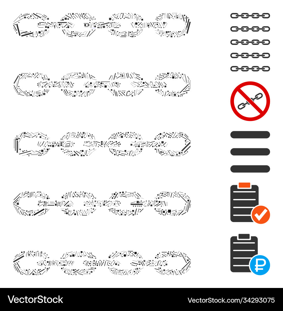 Hatch mosaic blockchain list icon Hatch mosaic blockchain list icon vector image