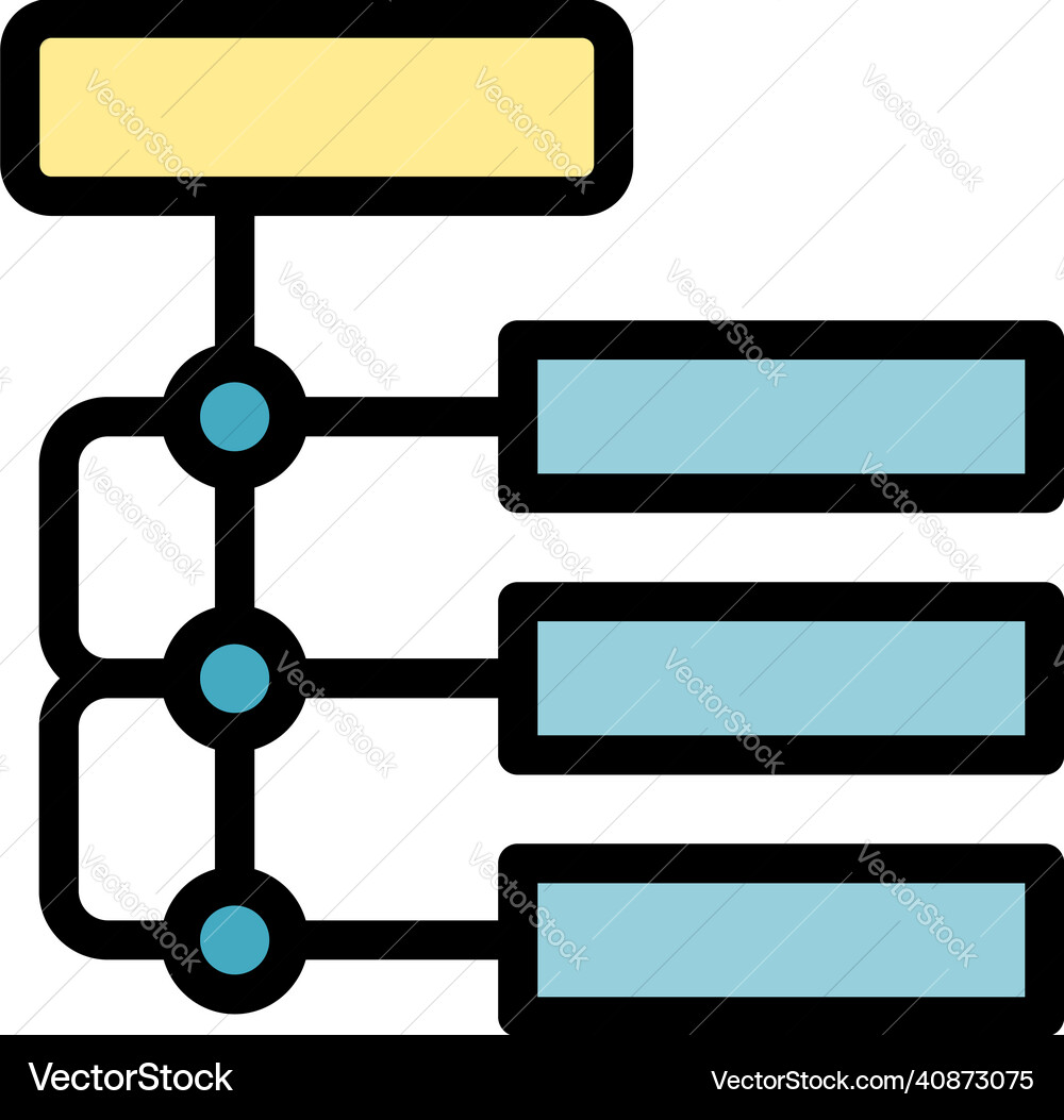 Hierarchy icon color outline Hierarchy icon color outline Vector Image