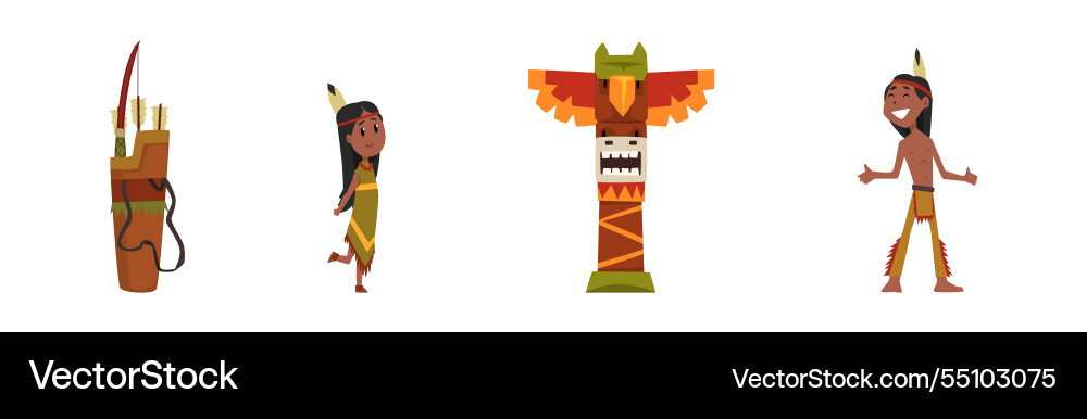 Indian ethnic tool and authentic object set Indian ethnic tool and authentic object set vector image