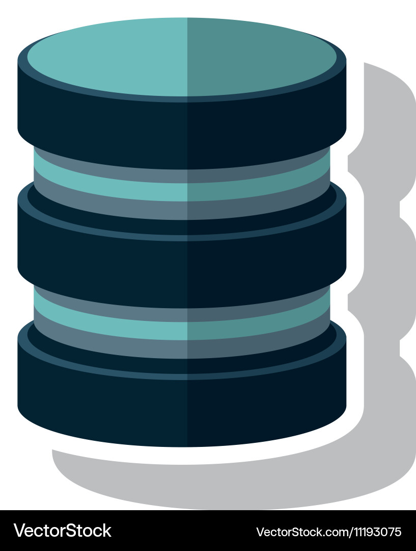 Isolated device and data base design Vector Image