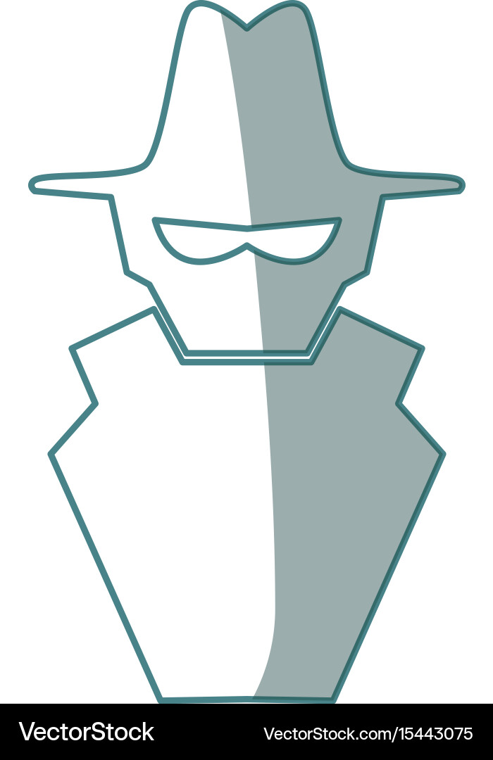 Isolated spy hacker vector image
