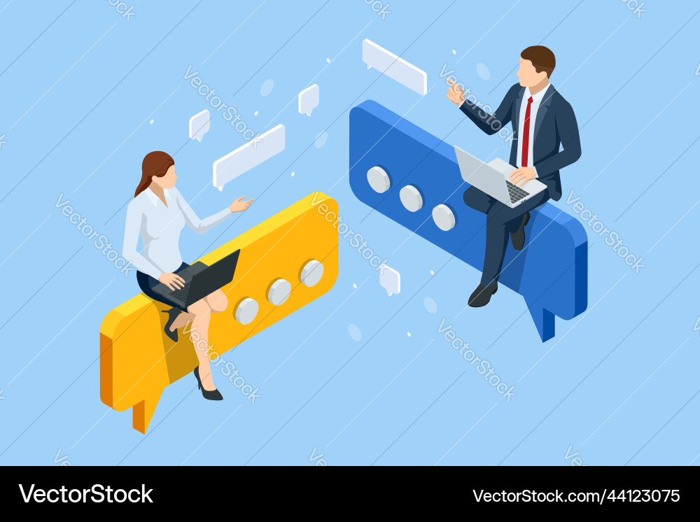 Isometric faq frequently asked questions concept Isometric faq frequently asked questions concept vector image
