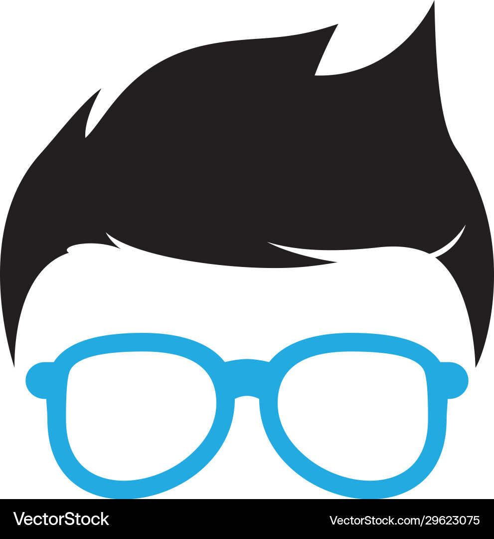 Man face character symbol vector image