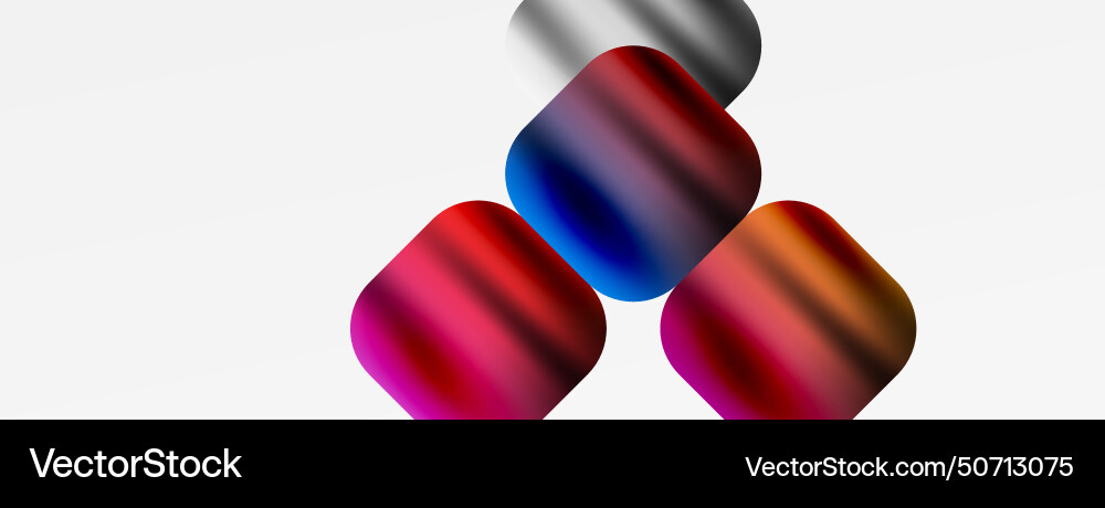 Metallic fluid color with geometric abstract Vector Image