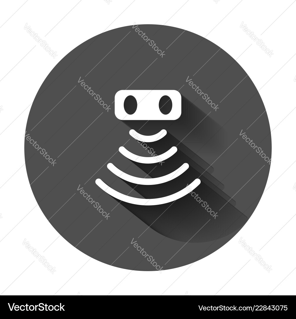 Motion sensor icon in flat style waves Motion sensor icon in flat style waves vector image