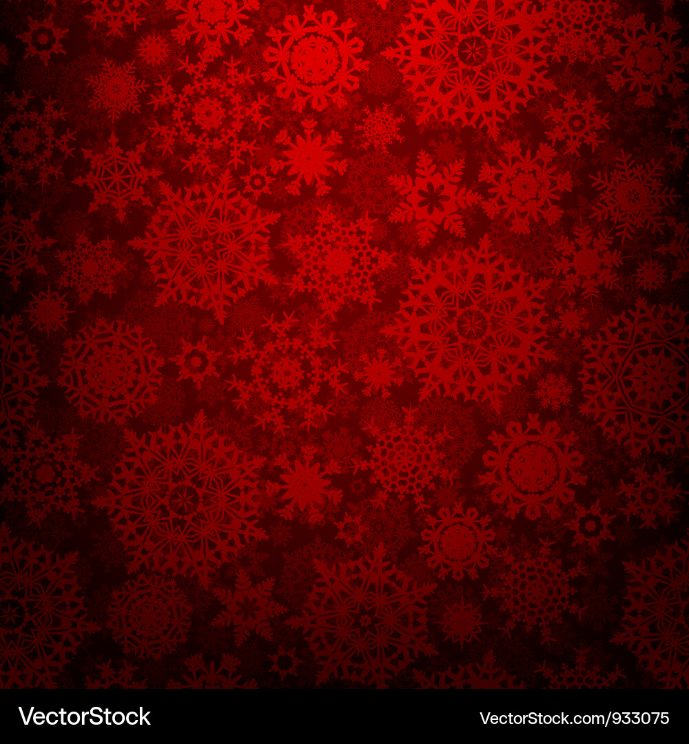 Red Christmas Snowflake Texture Vector Image