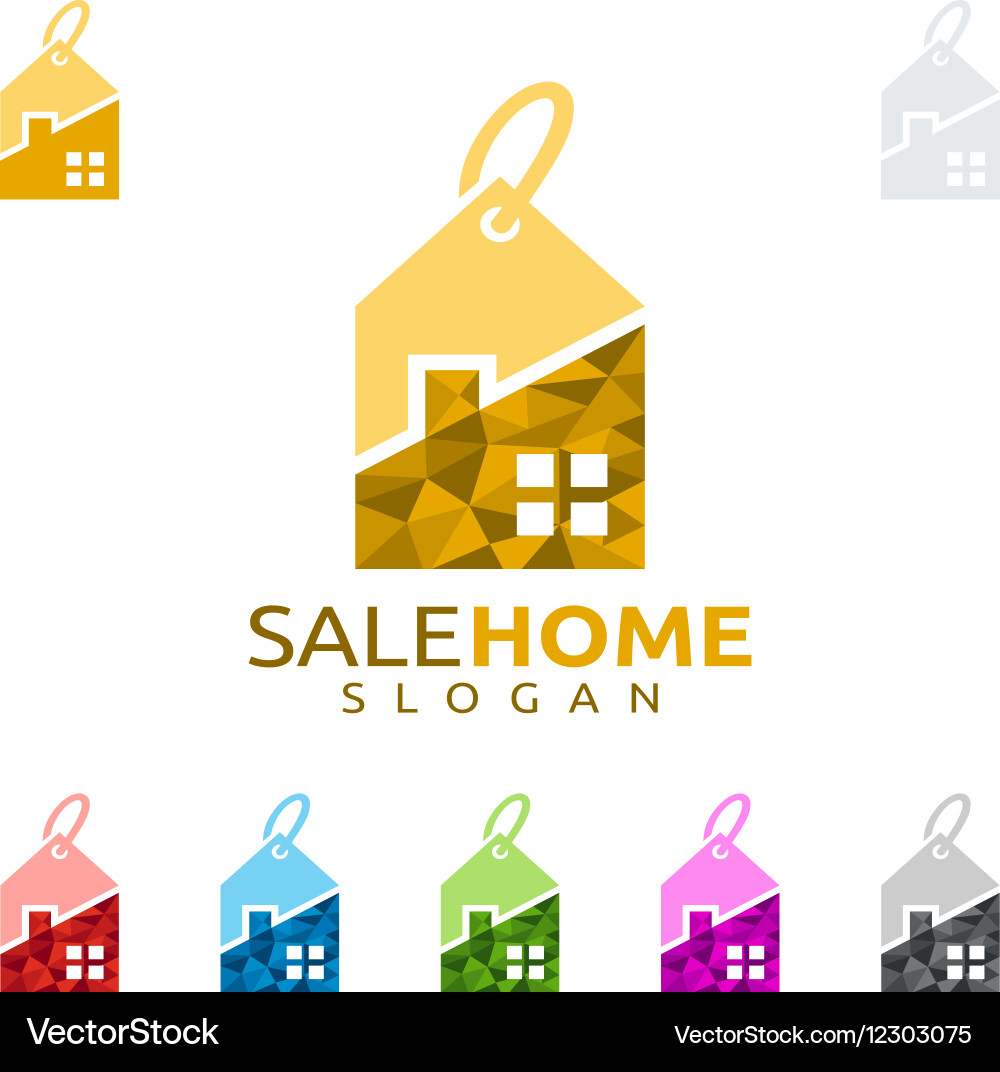 Sale home logo real estate house Vector Image