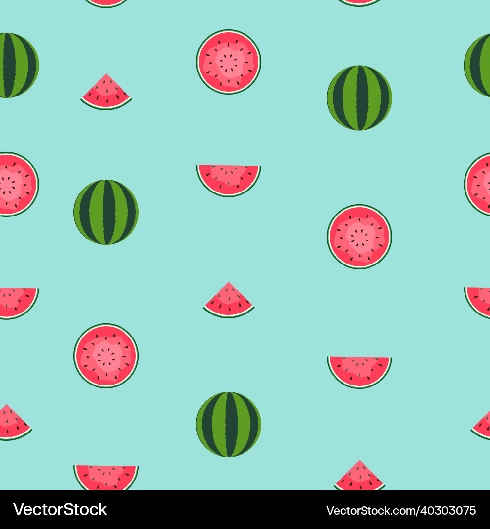 Seamless pattern background with watermelon Seamless pattern background with watermelon vector image