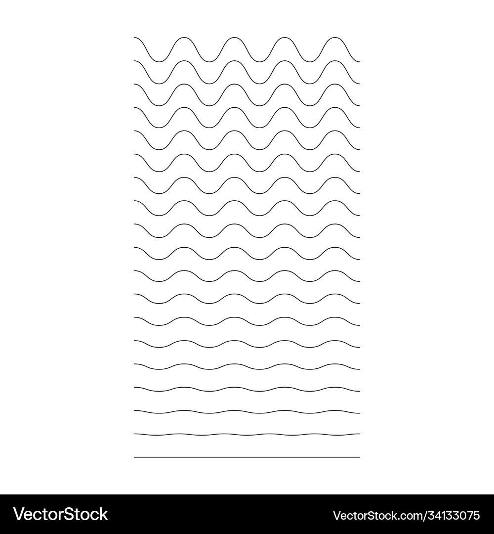 Set wavy curvy zigzag horizontal lines simple Set wavy curvy zigzag horizontal lines simple vector image