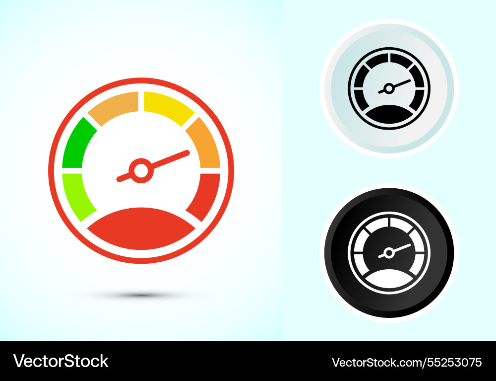 Speedometer icon design speed indicator sign Speedometer icon design speed indicator sign vector image
