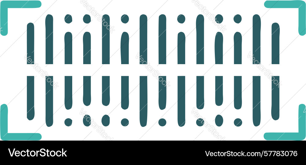 Abstract barcode frame digital data information vector image